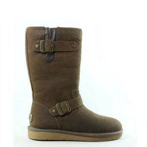 UGG Australia Women's Brown SUTTER Moto Boots 1005374 SZ 10 Leather Buckle